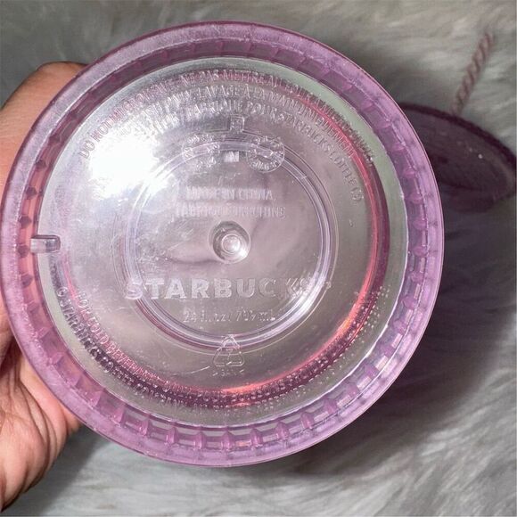 Starbucks Pink Venti Cold Cup Tumbler 24oz w/ Straw Limited Edition - Picture 4 of 5